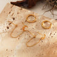 Triple pair of moon earrings