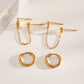 Triple pair of snake earrings