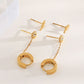 Triple pair of flower earrings