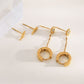 Triple pair of flower earrings