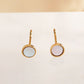 Mother-of-pearl round earrings