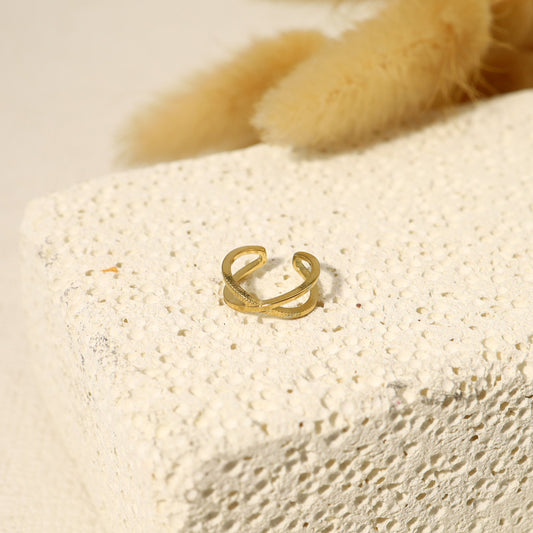 Cross ear cuff ear cuff