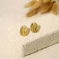 Smooth oval plate earrings