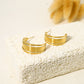 Matte golden half hoop earrings