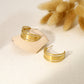Matte golden half hoop earrings