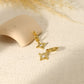 Mini hoop earrings with star pendant