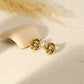 Golden circular small knot earrings