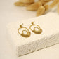 Half sun double hoop earrings