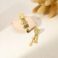 Hammered earrings with 5 dangling chains