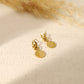 Boucles d'oreilles maillon pendentif rond pendant