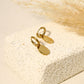 Drop pendant mini hoop earrings