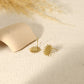 Golden sun stud earrings