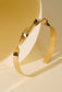 Golden wavy chain bangle bracelet