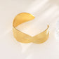 Bracelet jonc/manchette en feuille ajustable
