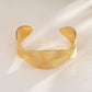 Bracelet jonc/manchette en feuille ajustable