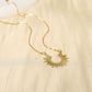 Necklace with half sun pendant