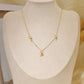 Necklace with chain trio rings with pendants