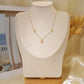Necklace with chain trio rings with pendants