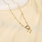 Ring necklace with pearls