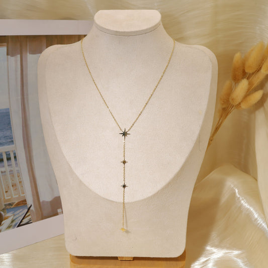 Collier Y Dorée Etoiles