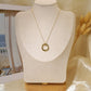Collier chaîne avec pendentif multi cercle