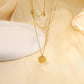 Triple chain multi round necklace