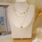 Triple chain multi round necklace