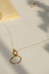 Long necklace with double circle pendant