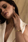 Golden pin earrings