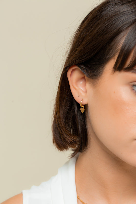 Heart hoop earrings