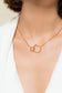 Square and circle intertwined necklace