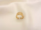 Golden ring with engraving