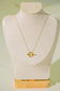 Collier chaîne avec pendentif rond et barre