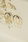 Black pearl and double chain earrings