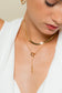 Silver Y square necklace