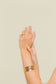 Wide hammered bangle bracelet