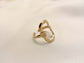 Adjustable golden ring with oval