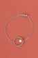 Bracelet cercle avec perle blanche