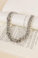 Big silver chain necklace