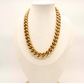Large silver link necklace