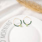Green natural stone earrings