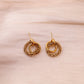 Golden double hoop earrings