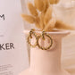 Wavy circle earrings