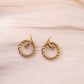 Wavy circle earrings