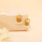 Mini circle earrings with pearls