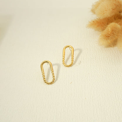 Boucles d'oreilles dorées ovales