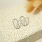 Oval silver earrings