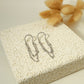 Golden double chain dangling earrings