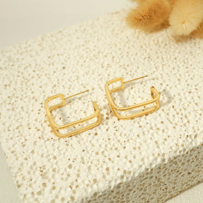 Double line square hoops