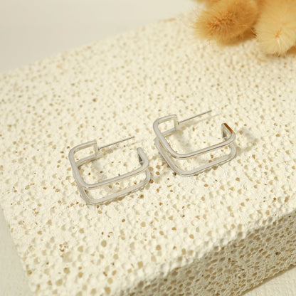 Double line square hoops